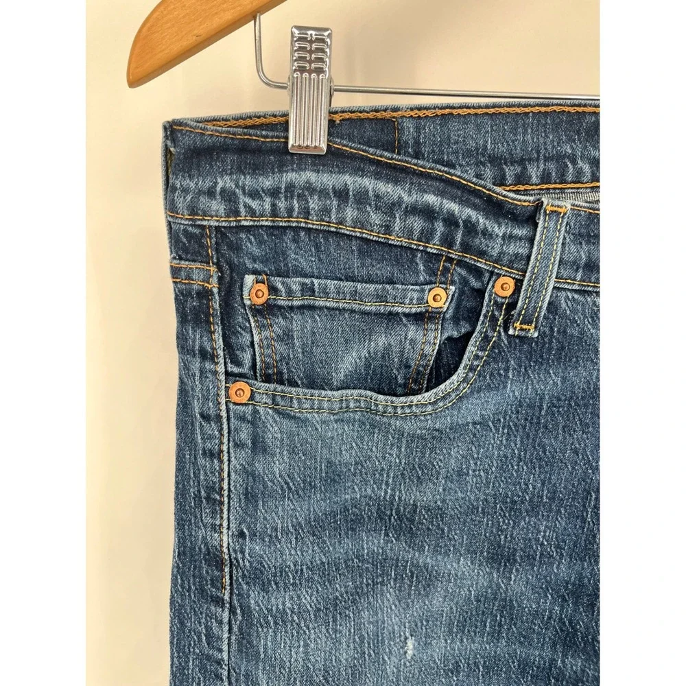 LEVIS 505 Regular Fit Jeans Mens 34x32 Blue Straight Leg Denim
